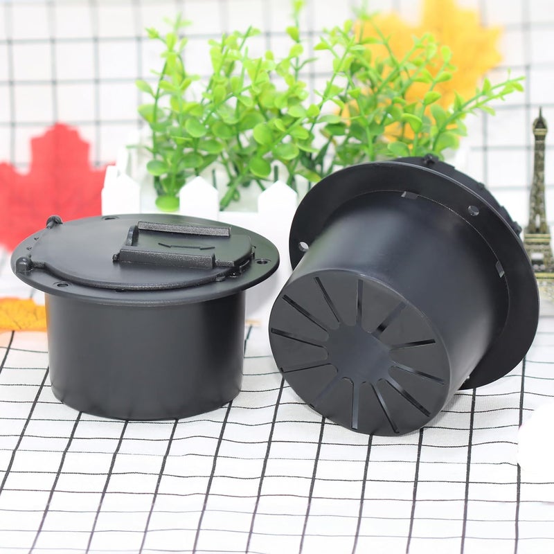 PLOOTA 2Pcs Round Electric Cable Hatch RV Camper Cord Cover,Compatible Travel Tent Trailer Motorhome,Accepts up to 50 Amp Cord(Black) - Image 3